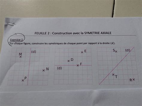 Exercice Sur Chaque Figure Construire Les Sym Triques De Chaque