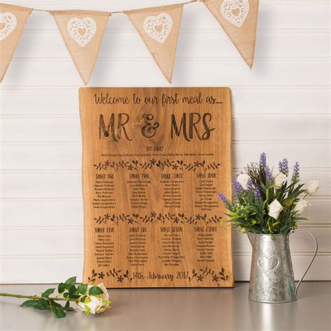 Rustic Wedding Table Plan Oak Table Plan Country Wedding Wooden Table