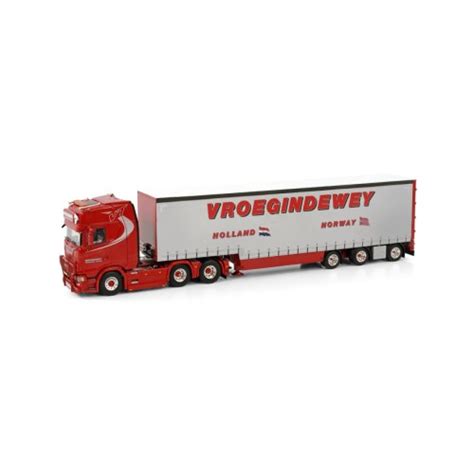 WSI 01 3956 Scania S NG Highline 6x2 Boogie Curtainside Trailer