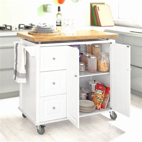 Élégant Desserte Cuisine Inox Roulettes Kitchen island furniture