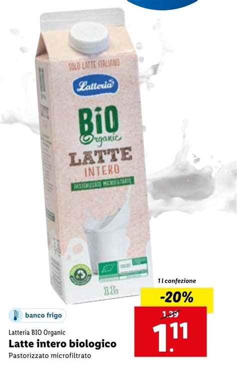 Latteria Bio Organic Latte Intero Biologico L Offerta Di Lidl