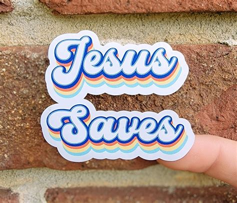 Jesus Saves Sticker Etsy