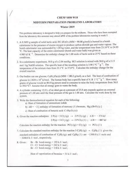 Midterm Lab Practice Answers Chem Studocu