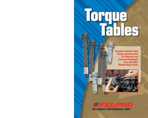 Pdf Complete Cylinder Head Torque Specifications For Domestic And Imported Passenger Cars And