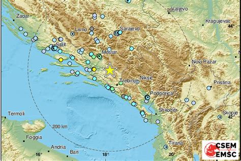Jak Zemljotres Potresao Bih Epicentar U Hercegovini Bosnae