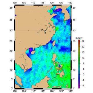 sea level rise rate  scientific diagram