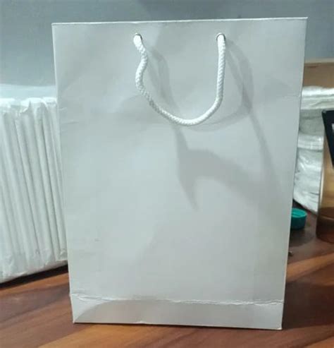 Gm Plain White Paper Carry Bag Size X X Mm At Rs In