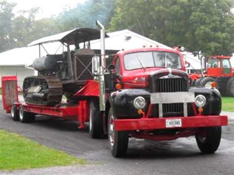 1958 Mack B61 Truck Tractor With Lowboy Auction 10 12 2011 YouTube