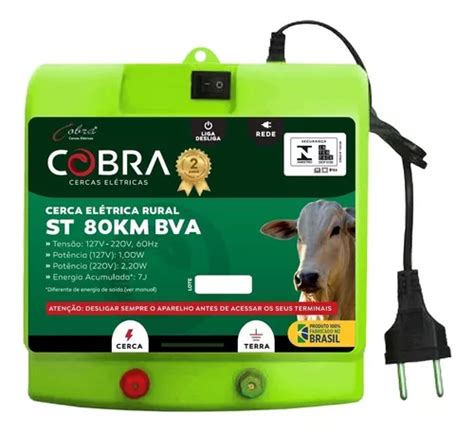 Maquina De Choque Para Cerca Rural St 80km Bv Cobra MercadoLivre