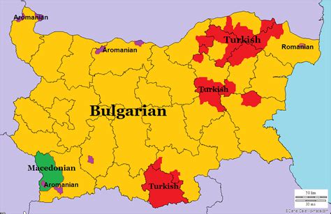 Languages Of Bulgaria Language Map Infographic Map Historical Maps