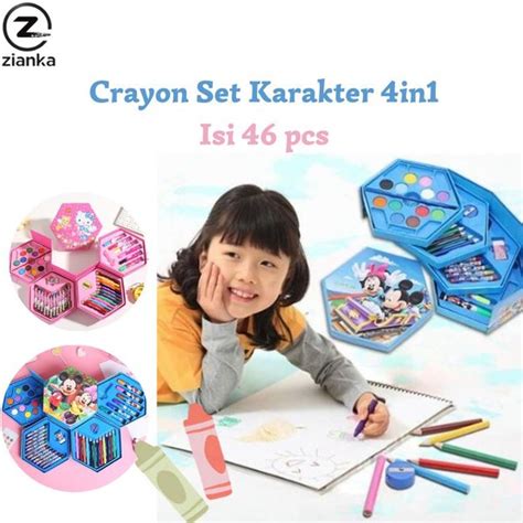 Jual Ch Crayon Set Isi Pensil Warna Spidol Cat Air Alat Lukis