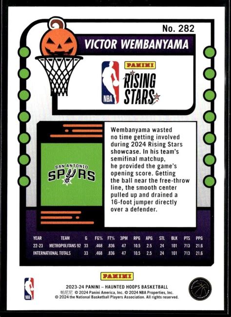 Nba Haunted Hoops Victor Wembanyama Rising Stars Rookie Rc