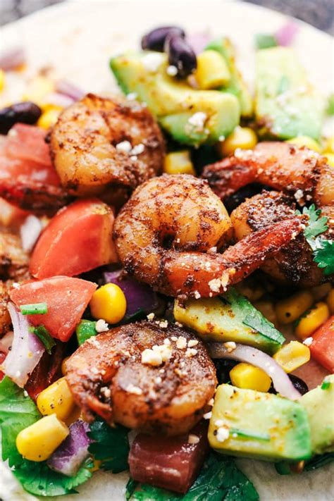 Blackened Cajun Shrimp Tacos With Avocado Salsa The Best Blog Recipes