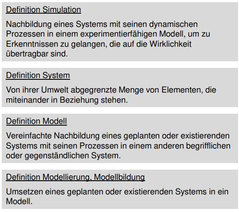 Definiere Simulation System Modell Und Modellierung Grundlagen Der