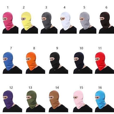 Lycra Balaclava Full Face Mask Windproof Men Women Ski Neck Protection ...