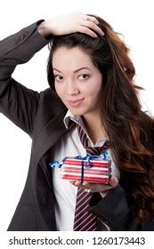 Beautiful Sexy Brunette Girl Office Worker Stock Photo 1260173443 Shutterstock