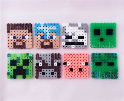 Hama Perler Beads Figuras Minecraft S 6 00 En Mercado Libre