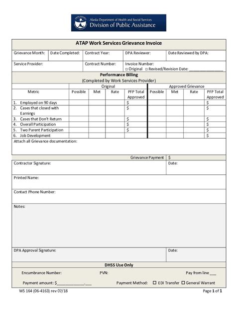 Fillable Online Dpaweb Hss State Ak Atap Work Services Grievance