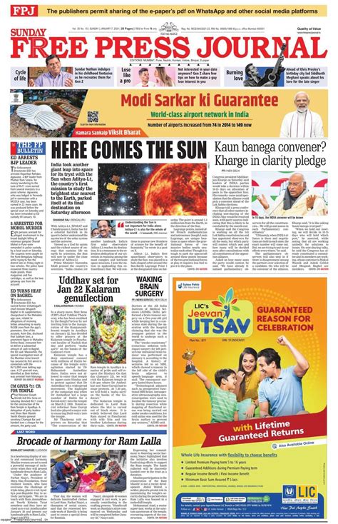 The Free Press Journal Mumbai January 07 2024 Digital