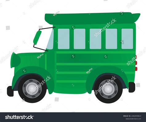 Green School Bus Vector Illustration Stock Vector (Royalty Free) 2262059613 | Shutterstock