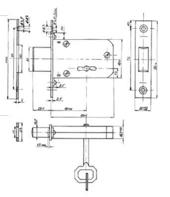 Zamek Wpuszczany Dwupi Rowy Klucz Metalplast Cz Stochowa Metal Tech