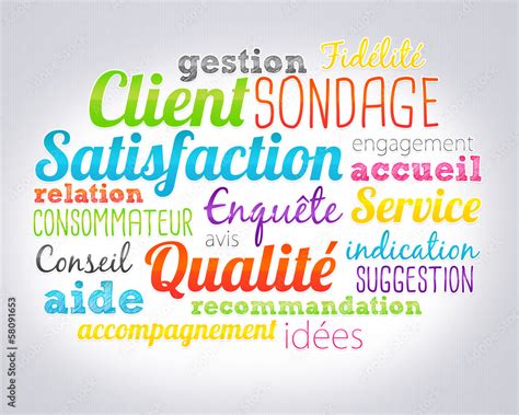 Nuage De Mots Satisfaction Client Stock Illustration Adobe Stock