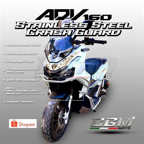 ADV 160 Full Half Armor Crash Guard W MDL Bracket Top Box Bracket