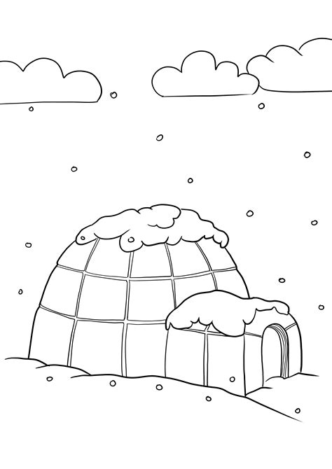 Igloo Coloring Pages Printable