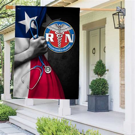 Nurse Rn Texas Flag Tqn1124f Flagwix