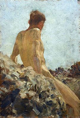 Nude Study Tuke Painting Reproduction 12892 TOPofART