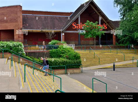 Outside of Sainsbury's supermarket with town square in front, Emersons Green Retail Park ...