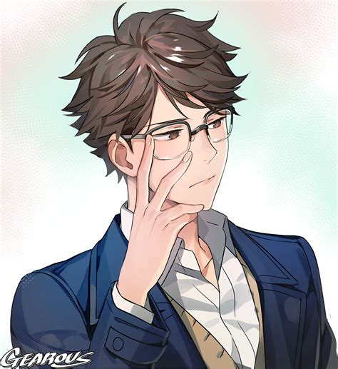 15 Fanart Oikawa With Glasses Anime Wp List