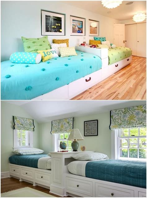 Single Beds 2 Beds In One Small Room Ideas ~ Amazing 2 Single Beds Room