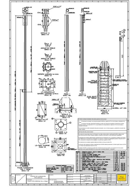 Poste Model V2 Pdf Hormigón Ingeniero Civil