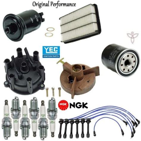 Tune Up Kit Filters Cap Rotor Spark Plugs Wire For Toyota Camry V6 3