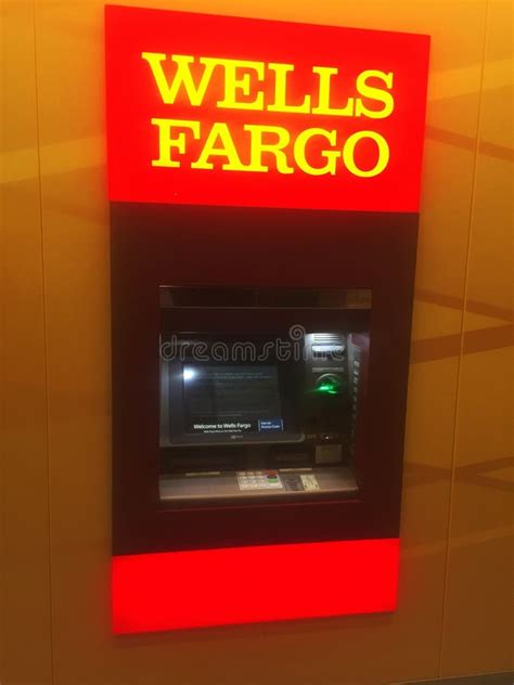 Wells Fargo Bank Atm Machine Editorial Stock Photo Image Of