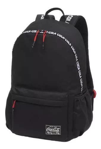 Mochila Costas Juvenil Coca Cola Chroma Masculino Feminino Cor Preto