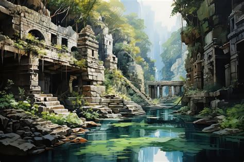 Premium Photo | Fantasy concept art avatar world anime landscape ...