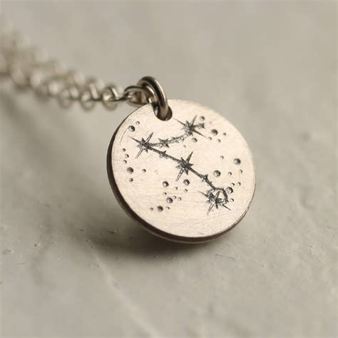 Sterling Silver Zodiac Constellation Personalized Necklace By Silk