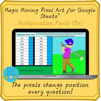 Multiplication Facts S Magic Moving Pixel Art Mystery Picture