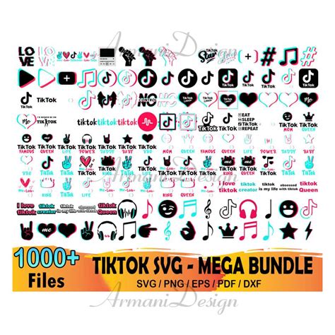 1000 Tik Tok Logo Bundle Svg Tik Tok Svg Tik Tok Queen Svg Inspire