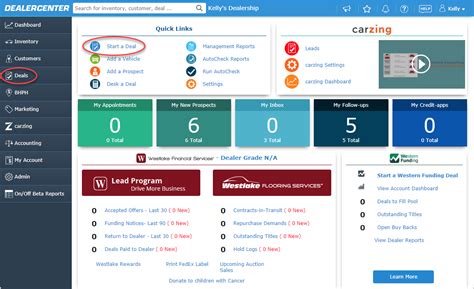 finance deal dealercenter support