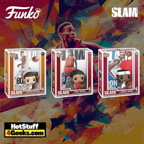 2023 New Nba Slam Funko Pop Covers Devin Booker Trae Young And Lebron