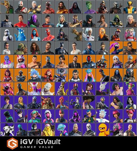 PC XBOX OPEN 161 SKINS WILDCAT LARA CROFT JOHN WICK GOLD