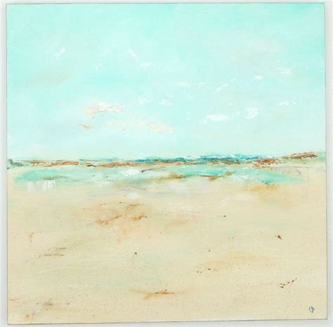 Abstract Beach Painting Aqua Turquoise Beach By Theescapeartist