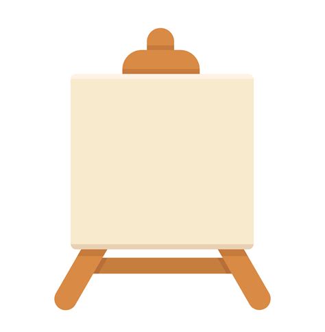 Wooden easel with blank canvas 12224943 PNG