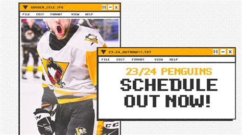 Pittsburgh Penguins Schedule Printable