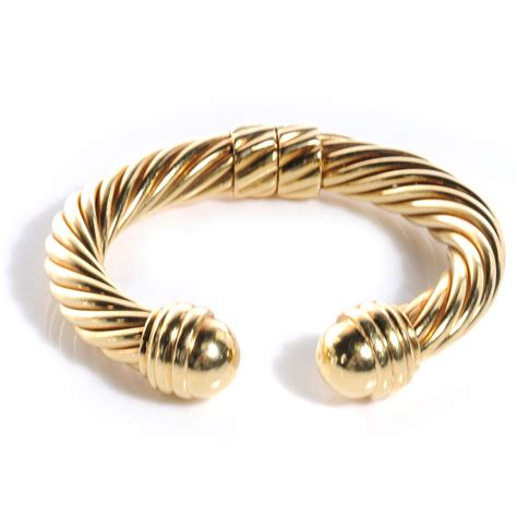 David Yurman K Gold Mm Thoroughbred Cable Classics Bracelet