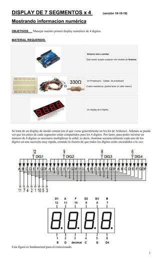 Guía del display 7 segmentos cátodo común datasheet Polaridad