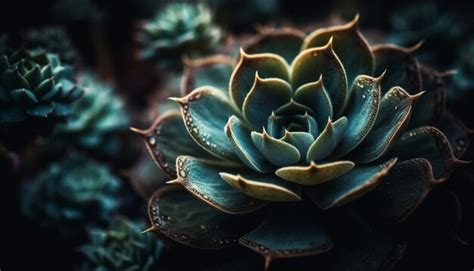 Free AI Image | Fresh green leaf close up of succulent plant generated ...